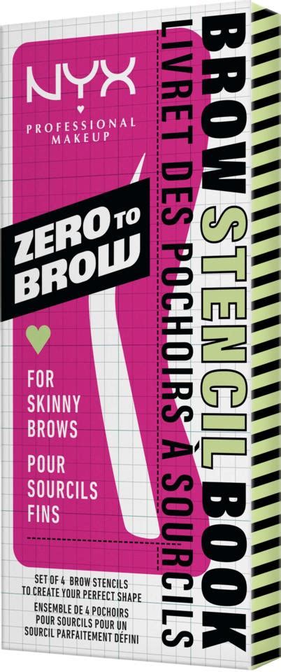 Nyx Professional Makeup Zero To Brow Stencil Skinny Brows