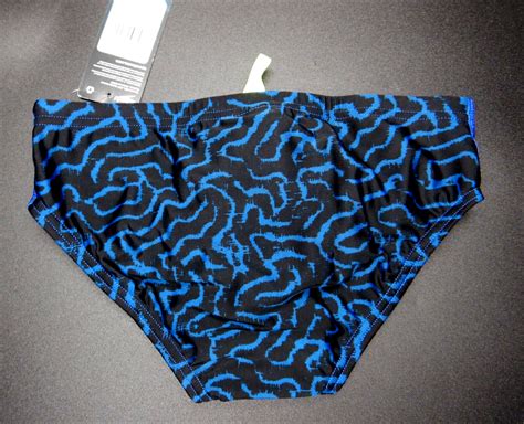 Speedo Mens Training Race Maze Prolt Swim Brief Size 30 Blue Nwt