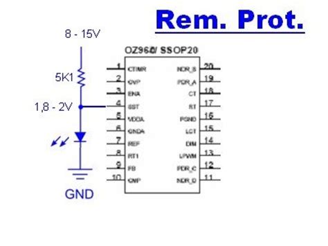 OZ960 Remove protection, pins protection and datasheet.