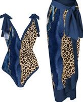 KOUZHAOA Modest Bikini Bikini Sets For Bigger Busts Plus Size Swimwear Swimdresses Cute High