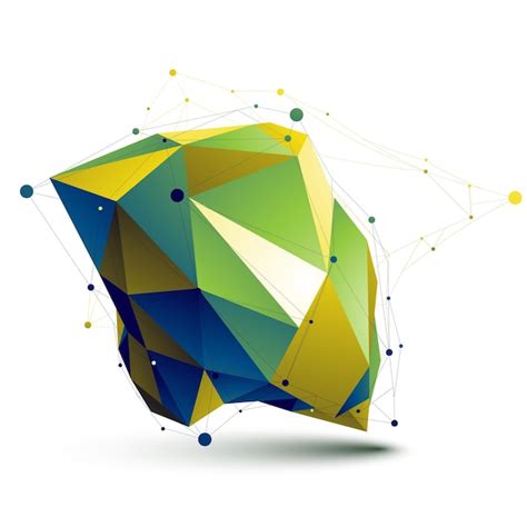 Premium Vector | 3d vector abstract asymmetric technology illustration ...