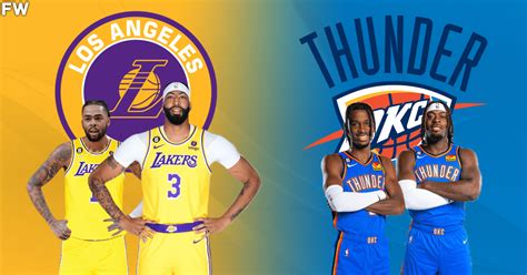 Los Angeles Lakers Vs Oklahoma City Thunder Expected Lineups