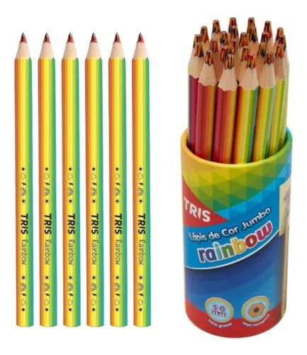Lapis De Cor Arco Iris - Kit De Lápis De Cor Arco Íris Rainbow 6 Unidades - Tris | MercadoLivre
