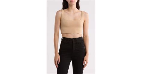 Naked Wardrobe Square Neck Tank Bralette In Black Lyst