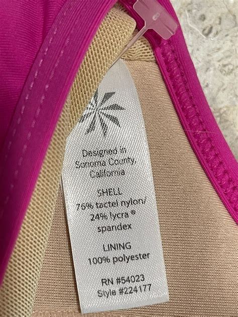 Athleta Tankini Top Bikini Ruched Hot Pink Build In B Gem