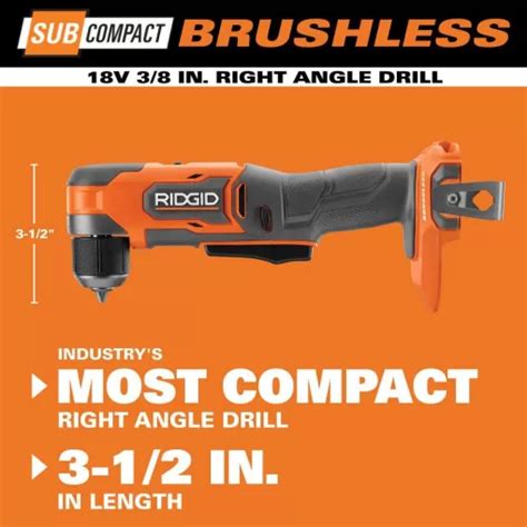 Ridgid R K V Subcompact Brushless Cordless In Right Angle