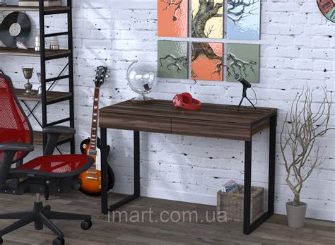 Письменный Стол Loft Design L-11 110х55х75 См Орех Модена, Черный ...