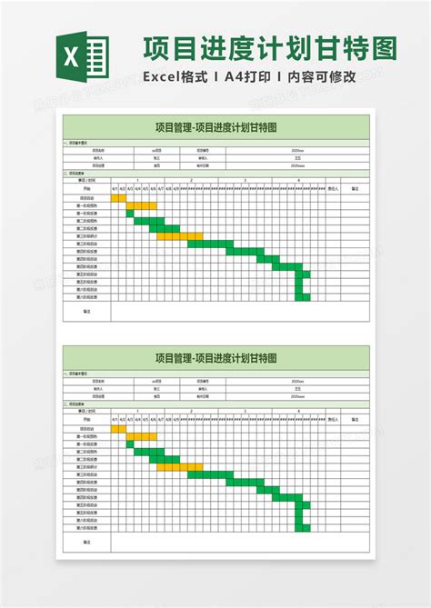 甘特图 简单项目进度计划甘特图WORD模板下载 图客巴巴