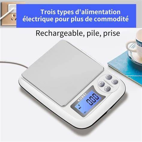 Numérique Balance De Cuisine Rechargeable Par Usb 1Kg 0 01G Balance De