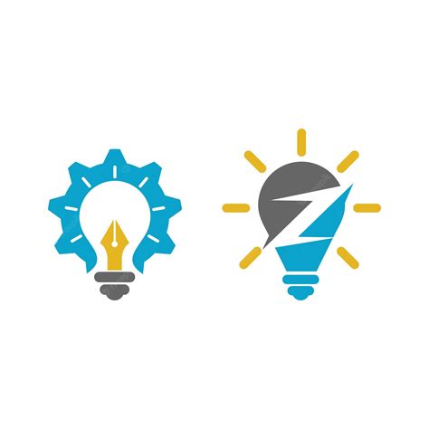 Premium Vector Simple Electric Light Bulb Logo Design Element