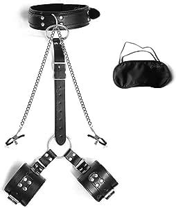 Amazon De Fesseln Sex Kit Hals Bis Handgelenk Manschetten Und Fesseln Kragen Handschellen