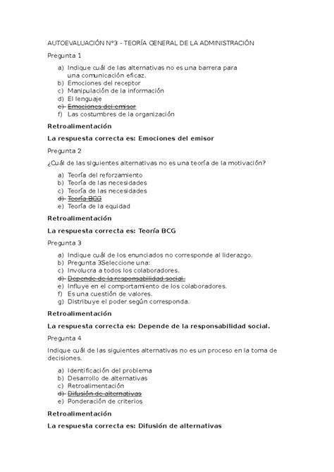 Autoevaluación N3 AUTOEVALUACIÓN N3 TEORÍA GENERAL DE LA