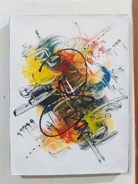 Lukisan Abstrak Desain And Kerajinan Tangan Karya Seni Di Carousell