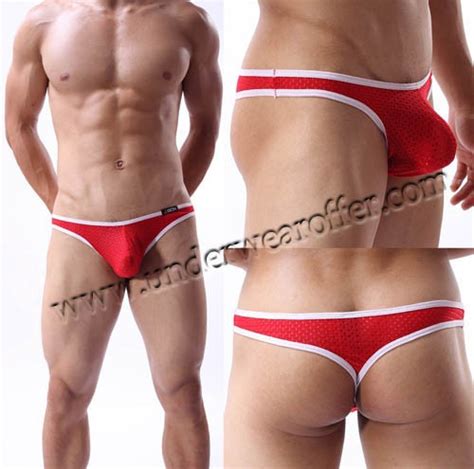 New Sexy Mens Mini Bikini T Back Underwear Bulge Pouch Thong Breath Holes G String Size M L Xl