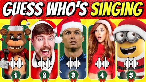 Guess Whos Singing 🎤🎅🎄 Christmas Challenge 🎁 Mrbeast Skibidi Toilet