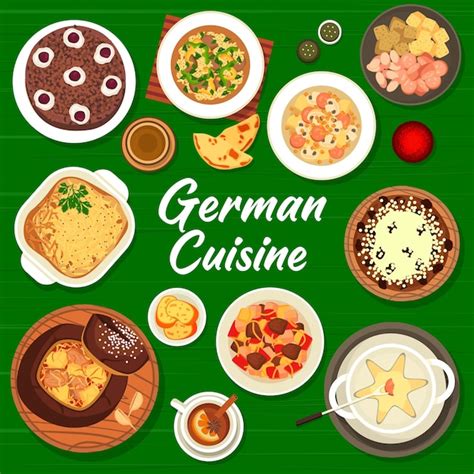 Premium Vector German Cuisine Restaurant Menu Cover Template