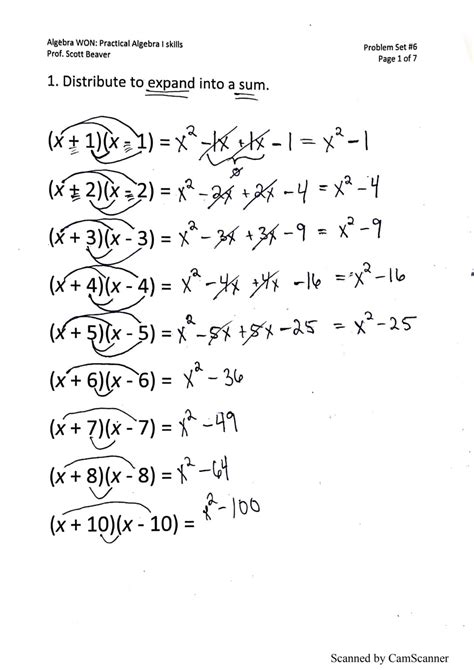 Algebra 1 Worksheets – Easy Hard Science