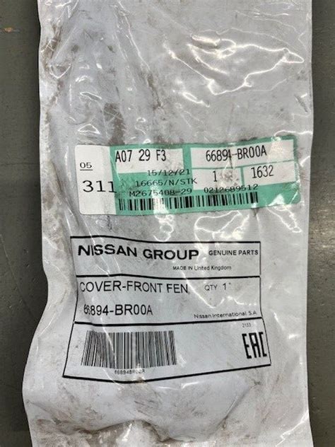 Nissan QASHQAI J10 66894BR00A Drivers Side Front Top Wing Trim Fender ...