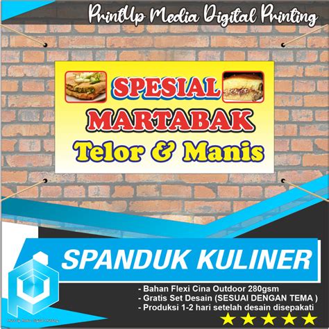 Jual Cetak Spanduk Banner Baliho Kuliner Martabak Shopee Indonesia