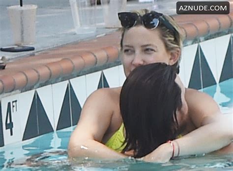 Kate Hudson Sexy In A Neon Yellow Two Piece Bikini With Danny Fujikawa At Ojai Valley Inn Spa