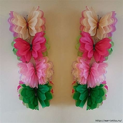 Бабочки из папиросной бумаги. Мастер-класс