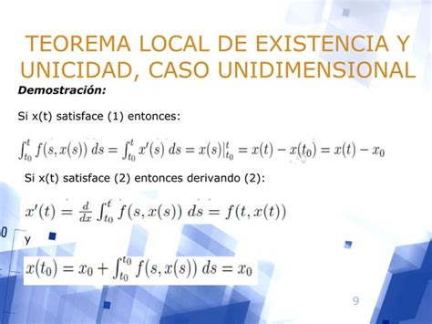 TEOREMAS DE EXISTENCIA Y UNICIDAD DE LAS ECUACIONES PPT