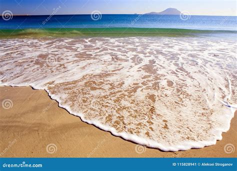 Wave And Sea Foam On The Sand Beach Stock Image Image Of Scene Rest