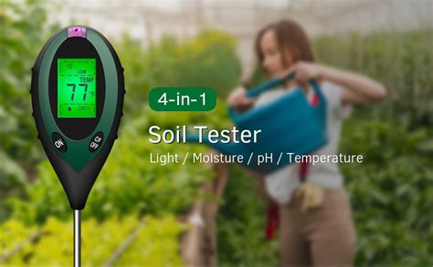 Sonkir Soil Ph Meter In Soil Moisture Light Ph Temperature Tester