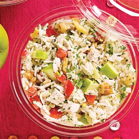 Salade De Riz Au Poulet Pommes Et Noix Les Recettes De Caty