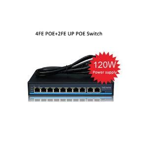 Buy Fiber Optic Equipment 4fe Poe + 2fe Up 4 Port Poe Switch For ...