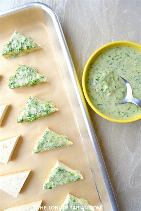 No-Oil Herb-Crusted Baked Tofu | Hello Nutritarian