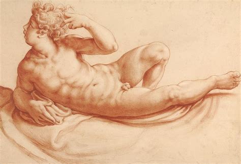 Reclining Male Nude Painting By Francesco De Rossi Italian Pixels