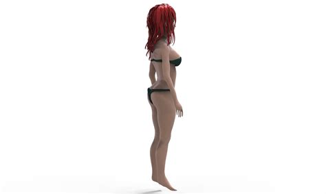 Anime Bikini Girl D Model Obj Fbx Max Free D