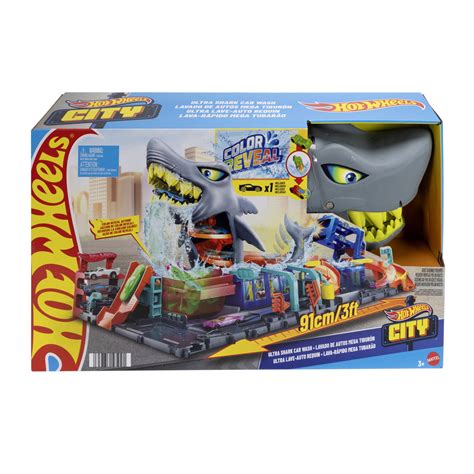 Hot Wheels City Ultra Myjnia Rekina Zestaw Do Zabawy Htn Hot Wheels Sklep Empik