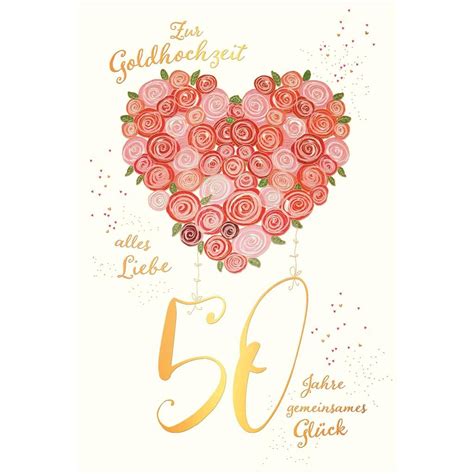 Goldhochzeit S Art Hochzeitstag Gl Ckwunschkarte Im Format