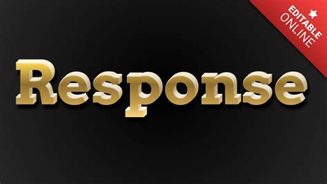 Response Text Effect Generator