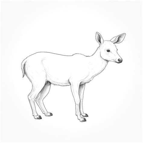 Premium Photo Animal Outline Illustration On White Background