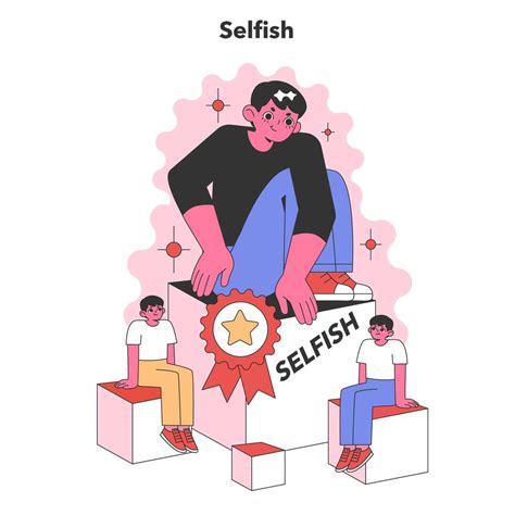 Selfishness Concept Flat Vector Illustration 42583882 Vector Art At