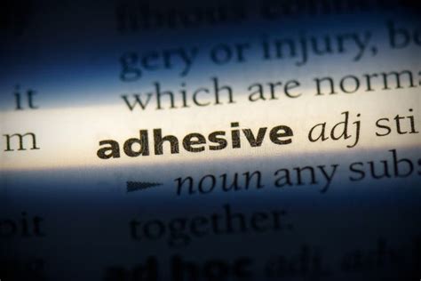 adhesive stock photo image  adhesive highlight word
