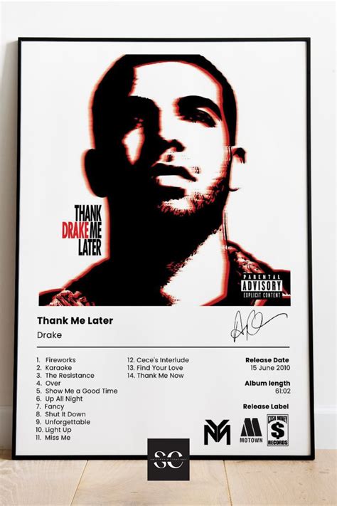 Drakes Iconic Thank Me Later Album Cover