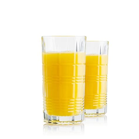 Vaso De Jugo De Naranja Aislado En Vaso Blanco De Jugo De Naranja