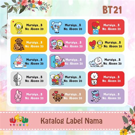 Harga Stiker Label Nama BT21 Terbaru Sep 2024 BigGo Indonesia