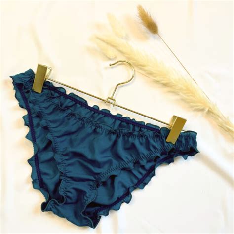 Culotte Bleue Lingerie éthique et durable Confection artisanale