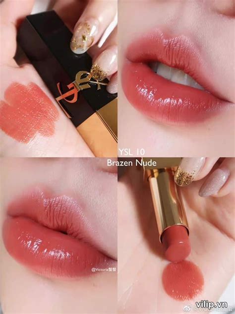 Son YSL The Bold High Pigment Lipstick Brazen Nude Màu Hồng Nude New Vilip Shop Mỹ