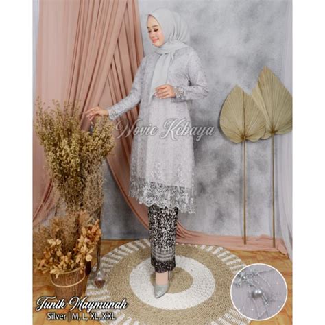 Jual Cod Kiranaol Setelan Kebaya Modern Set Kebaya Tunik Tille