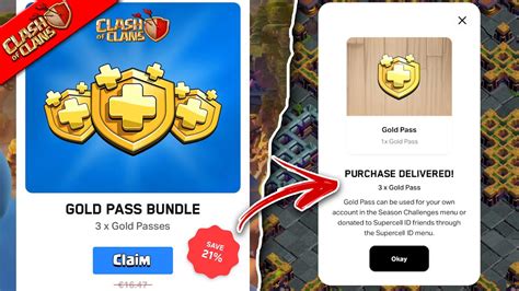I Got 3 Gold Pass - How to Get Gold Pass from Supercell Store with Big ...