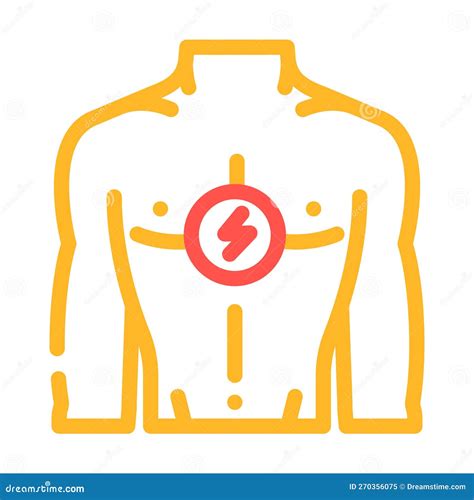 Simbolo Di Colore Del Dolore Al Petto Illustrazione Vettoriale