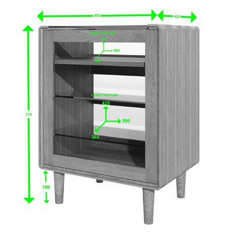 Scandic Solid Oak Furniture Hi Fi Cabinet Living Room Furniture