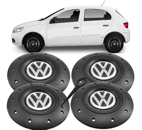 Kit Jogo Calota Centro De Roda Ferro Vw Aro 13 14 15 Amarok