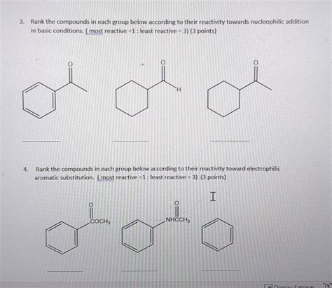 Solved 3 Rank The Compounds In Each Group Below According To Chegg